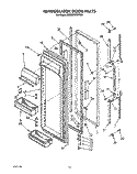 REFRIGERATOR DOOR Diagram and Parts List for 6ED25RQXWW01  Whirlpool Refrigerator