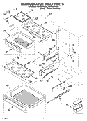 REFRIGERATOR SHELF PARTS Diagram and Parts List for KBRS36FMX01  KitchenAid Refrigerator