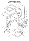 OVEN CHASSIS Diagram and Parts List for KGRT600HBT9  KitchenAid Range