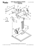 TOP AND CONSOLE PARTS Diagram and Parts List for 3DWED4800YQ0  Whirlpool Dryer