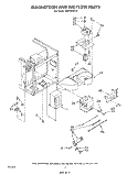 MAGNETRON AND AIRFLOW Diagram and Parts List for RM778PXT2  Whirlpool Microwave Oven Combo