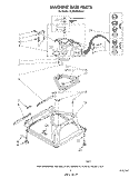 MACHINE BASE Diagram and Parts List for GLA5580XSM2  Whirlpool Washer