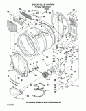 BULKHEAD PARTS Diagram and Parts List for WGD9150WW1  Whirlpool Dryer