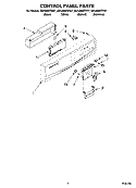 Part Location Diagram of WP3385733 Whirlpool Control Panel