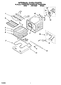 INTERNAL OVEN PARTS Diagram and Parts List for YKESS907SS00  KitchenAid Range