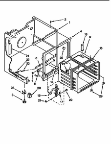 Oven Diagram and Parts List for RF302BXDQO  Whirlpool Range