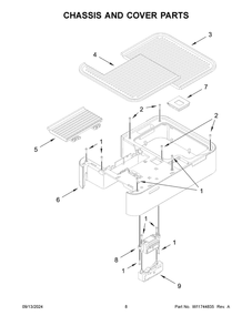 05 - Chassis And Cover Parts Diagram and Parts List for 5KES8556ESX0  Whirlpool Coffee Maker