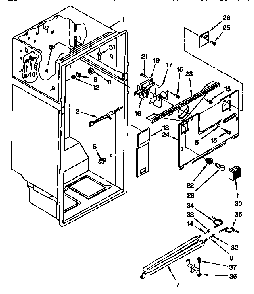 Liner Diagram and Parts List for KTRS22QABL01  KitchenAid Refrigerator