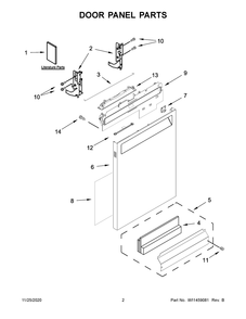 Part Location Diagram of W11361452 Whirlpool Owners Manual