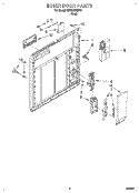INNER DOOR Diagram and Parts List for DP8500XBN1  Whirlpool Dishwasher