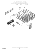 LOWER RACK PARTS Diagram and Parts List for KUDE48FXWH3  KitchenAid Dishwasher