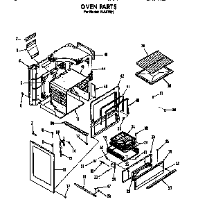 Oven Diagram and Parts List for F4307*1  Roper Range