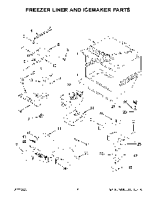 Freezer Liner And Icemaker Parts Diagram and Parts List for KRFC300ESS09  KitchenAid Refrigerator