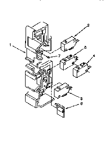 Latch Board Diagram and Parts List for KHWS105BBL0  KitchenAid Microwave