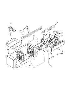 Ice Maker Parts Diagram and Parts List for KRFC300EWH01  KitchenAid Refrigerator