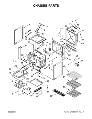 03 - CHASSIS PARTS Diagram and Parts List for YKSEG950ESS0  Whirlpool Range