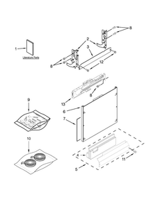 Door And Panel Parts Diagram and Parts List for KDTE204EPA0  KitchenAid Dishwasher