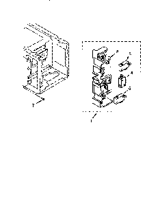 Latch Board Diagram and Parts List for MT1135SGZ0  Whirlpool Microwave