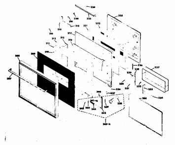 Upper Black Glass Door Section Diagram and Parts List for 8504277060  Kenmore Range