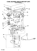 CASE, GEARING AND PLANETARY UNIT Diagram and Parts List for KV25G0XCY5  KitchenAid Mixer