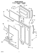 DOOR PARTS Diagram and Parts List for CT18GKXRQ01  Crosley Refrigerator