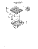 DISHRACK Diagram and Parts List for DU4099XX1  Whirlpool Dishwasher