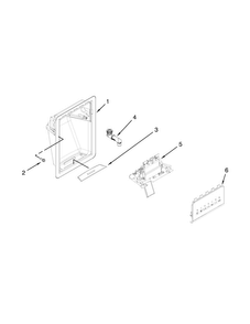 Dispenser Parts Diagram and Parts List for 10651123211  Kenmore Refrigerator