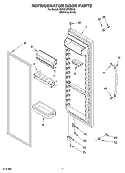 REFRIGERATOR DOOR Diagram and Parts List for KSRG22FKSS02  KitchenAid Refrigerator
