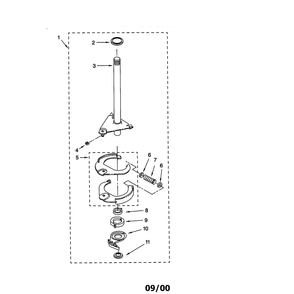 Brake And Drive Tube Diagram and Parts List for 8271972  Whirlpool Laundry Accessories