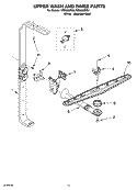 UPPER WASH AND RINSE PARTS Diagram and Parts List for IUD8000RS4  Whirlpool Dishwasher