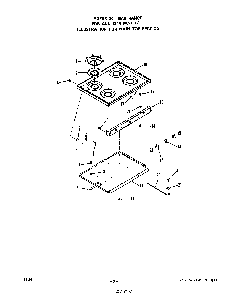 Main Top Diagram and Parts List for 1305*0A  Roper Range