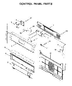 Control panel parts Diagram and Parts List for WFG525S0JT1  Whirlpool Range