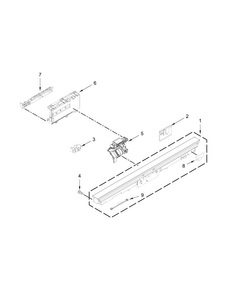 Control Panel And Latch Parts Diagram and Parts List for KDTE334DSS1  KitchenAid Dishwasher
