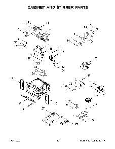Cabinet And Stirrer Parts Diagram and Parts List for KOCE500ESS22  KitchenAid Microwave Oven Combo