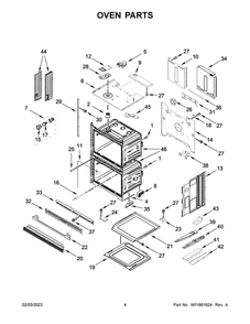 Oven Parts 2 Diagram and Parts List for WOD77EC7HV20  Whirlpool Wall Oven