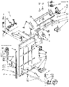 Controls And Rear Panel Diagram and Parts List for LA5500XTF1  Whirlpool Washer