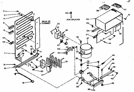 Unit Parts Diagram and Parts List for 106U12DAL  Kenmore Refrigerator
