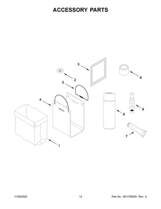 Accessory Parts Diagram and Parts List for GACP15XXMG5  Whirlpool Trash Compactor