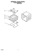 INTERNAL OVEN PARTS Diagram and Parts List for RBS245PDS17  Whirlpool Wall Oven