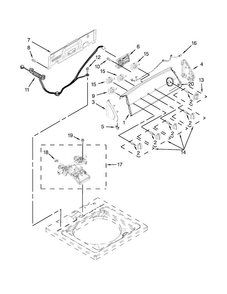 Console And Water Inlet Parts Diagram and Parts List for 11021392013  Kenmore Washer