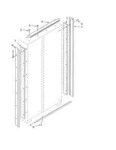 Cabinet Trim Parts Diagram and Parts List for KCCS36FJT00  KitchenAid Refrigerator