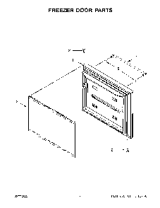 Freezer Door Parts Diagram and Parts List for KRFF300EBS01  KitchenAid Refrigerator