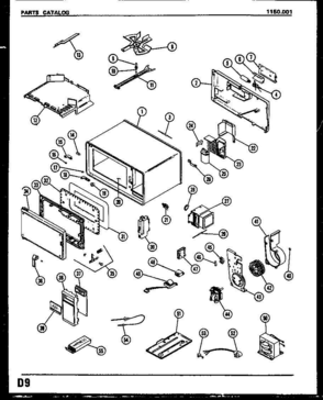 01 - Page 1 Diagram and Parts List for 1150001  Whirlpool Microwave