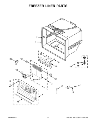 Part Location Diagram of W11291142 Whirlpool SWITCH