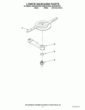 LOWER WASHARM PARTS Diagram and Parts List for GU2475XTVB0  Whirlpool Dishwasher