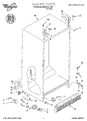 CABINET Diagram and Parts List for 8ED22PKXFN00  Whirlpool Refrigerator