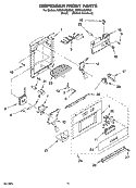 DISPENSER AND FRONT PARTS Diagram and Parts List for KSSO42QMB02  KitchenAid Refrigerator
