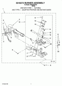 8318272 BURNER ASSEMBLY, OPTIONAL PARTS (NOT INCLUDED) Diagram and Parts List for WGD5200VQ0  Whirlpool Dryer