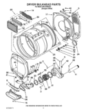 DRYER BULKHEAD PARTS Diagram and Parts List for WGT3300XQ1  Whirlpool Washer Dryer Combo