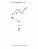 LOWER WASHARM PARTS Diagram and Parts List for DU1055XTVD3  Whirlpool Dishwasher